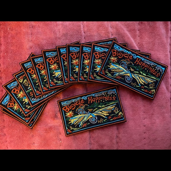 Bicycle Happiness patch artwork-sew on or iron on patch supports bike education - Picture 2 of 6